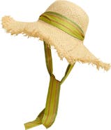Lost Pattern FRIDA x LOST PATTERN "Frida's Garden" Straw Hat with Ribbon Tie