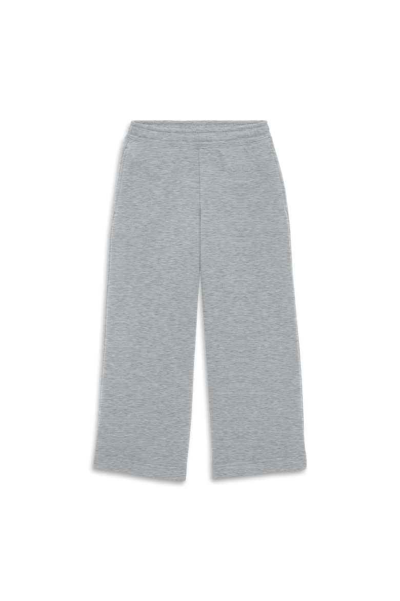 Kids Cozy Fleece Wide Leg Pant, Main, color, Heather Gray