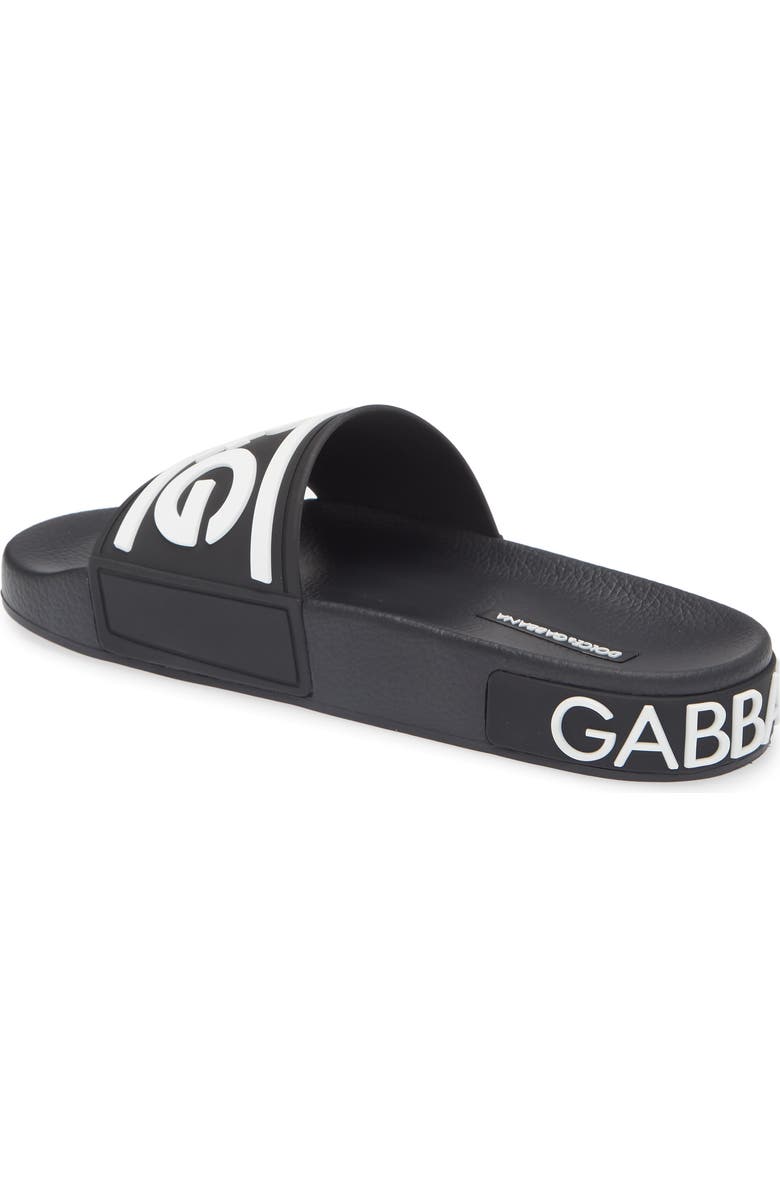 Dolce&Gabbana Logo Slide Sandal, Alternate, color,