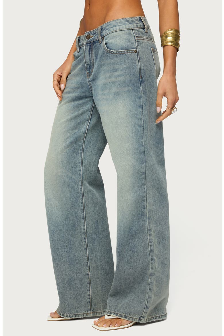 Raelynn Washed Low Rise Baggy Wide Leg Jeans, Alternate, color, TIDAL-BLUE