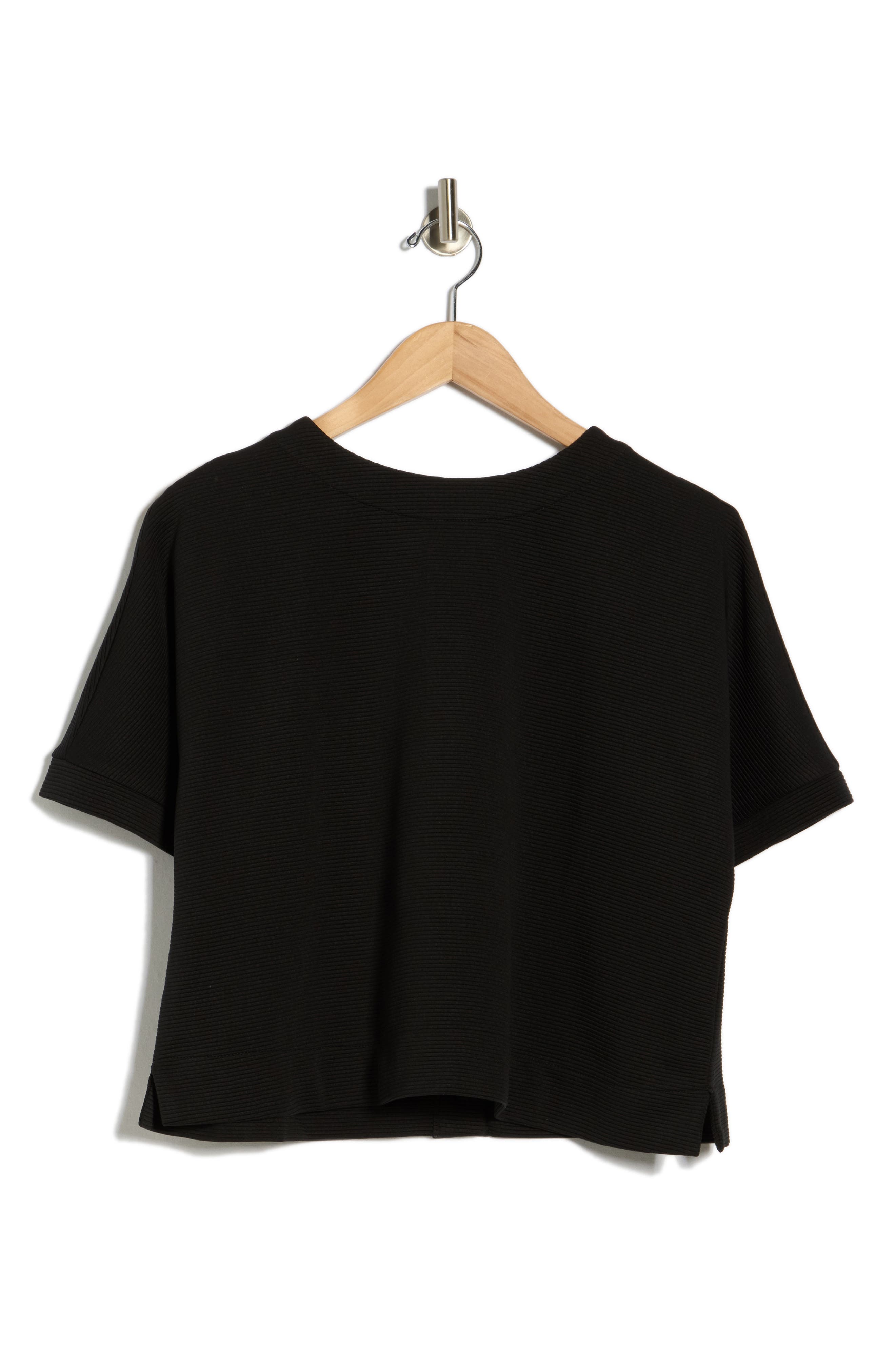 Adrianna Papell Ottoman Rib Button Back Top