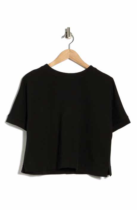 Adrianna Papell Ottoman Rib Button Back Top