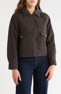 Lucky Brand Hooded Cropped Barn Jacket