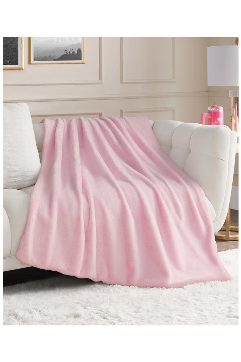 Plush Throw Blanket, Alternate, color, LIGHT PINK
