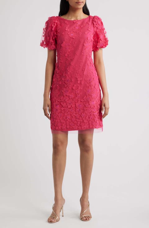 Puff Sleeve Shift Dress