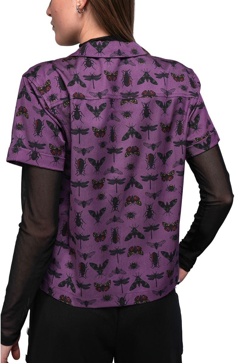 WILDFANG The Everyday Camp Button Up, Alternate, color, Insect Grape