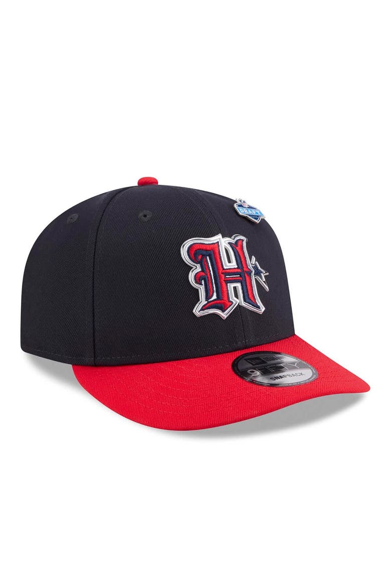Men's New Era  Navy/Red Houston Texans 2026 NFL Draft On Stage Pre-Curved 9FIFTY Snapback Hat, Alternate, color, Navy