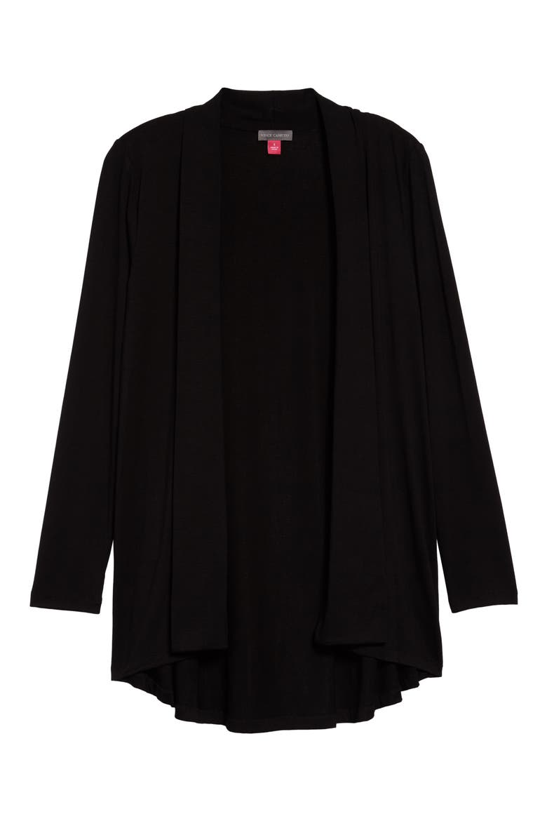 Open Front Cardigan, Alternate, color, RICH BLACK