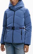 Desigual Quilted Puffer Coat with Removable Hood