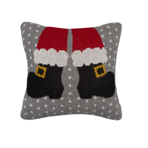 Santa Shoes Christmas Pillow