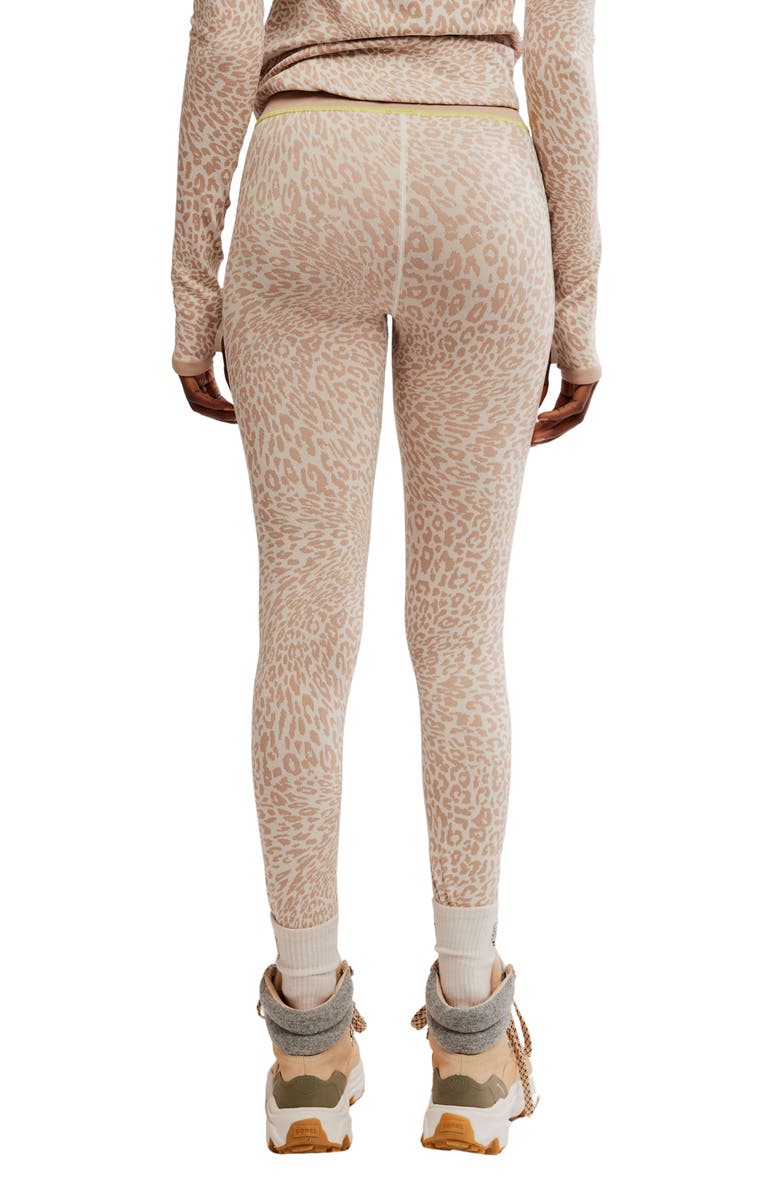 FP Movement by Free People FP Movement Myoko Jacquard Leggings, Alternate, color, Snow Leopard