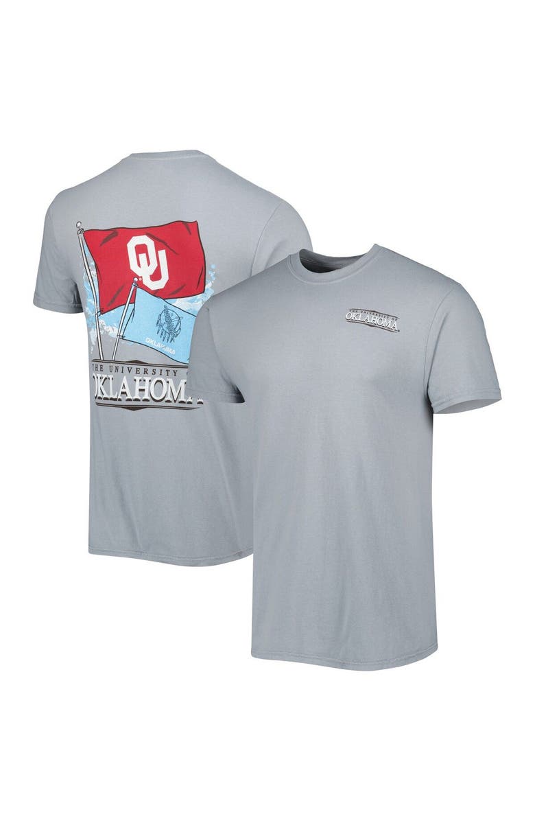 IMAGE ONE Men's Gray Oklahoma Sooners Hyperlocal T-Shirt, Main, color, 