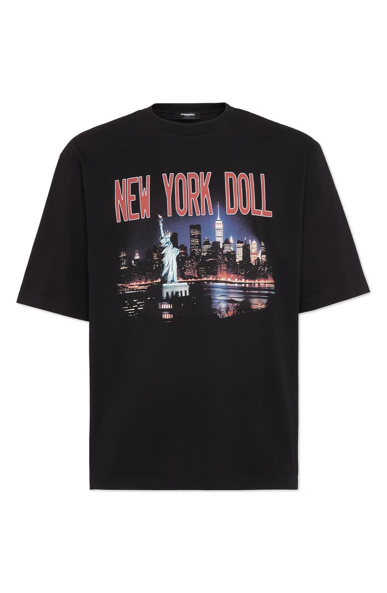 Vaquera x Dsquared2 New York Doll Graphic T-Shirt, Main, color, Black 1