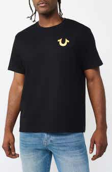 True Religion Marker Script Buddha Graphic T-Shirt