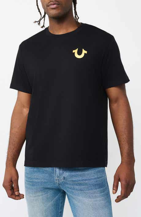 True Religion Marker Script Buddha Graphic T-Shirt