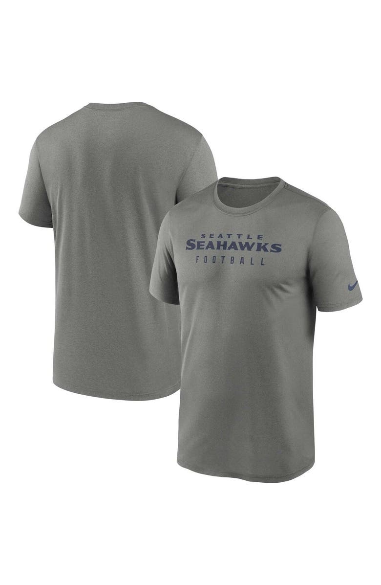 Nike Men's Nike  Heather Gray Seattle Seahawks Sideline Legend Performance T-Shirt, Main, color, 