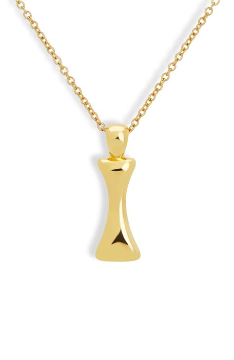 Blake Bubble Letter Pendant Necklace