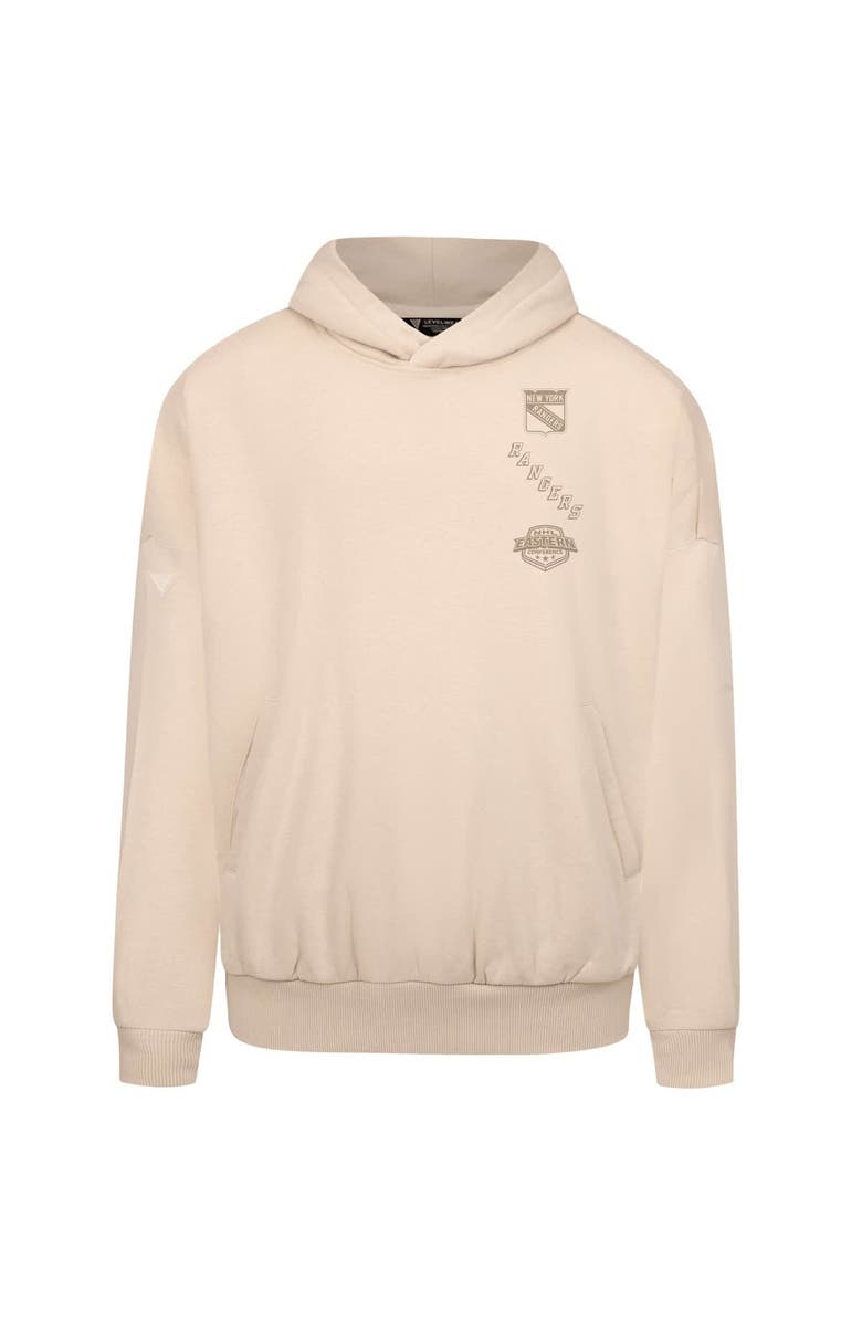 LEVELWEAR Men's Levelwear Cream New York Rangers Contact Stamp Pullover Hoodie, Alternate, color, Cream