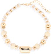 NATASHA Faux Pearl Beaded Necklace