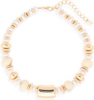 NATASHA Faux Pearl Beaded Necklace