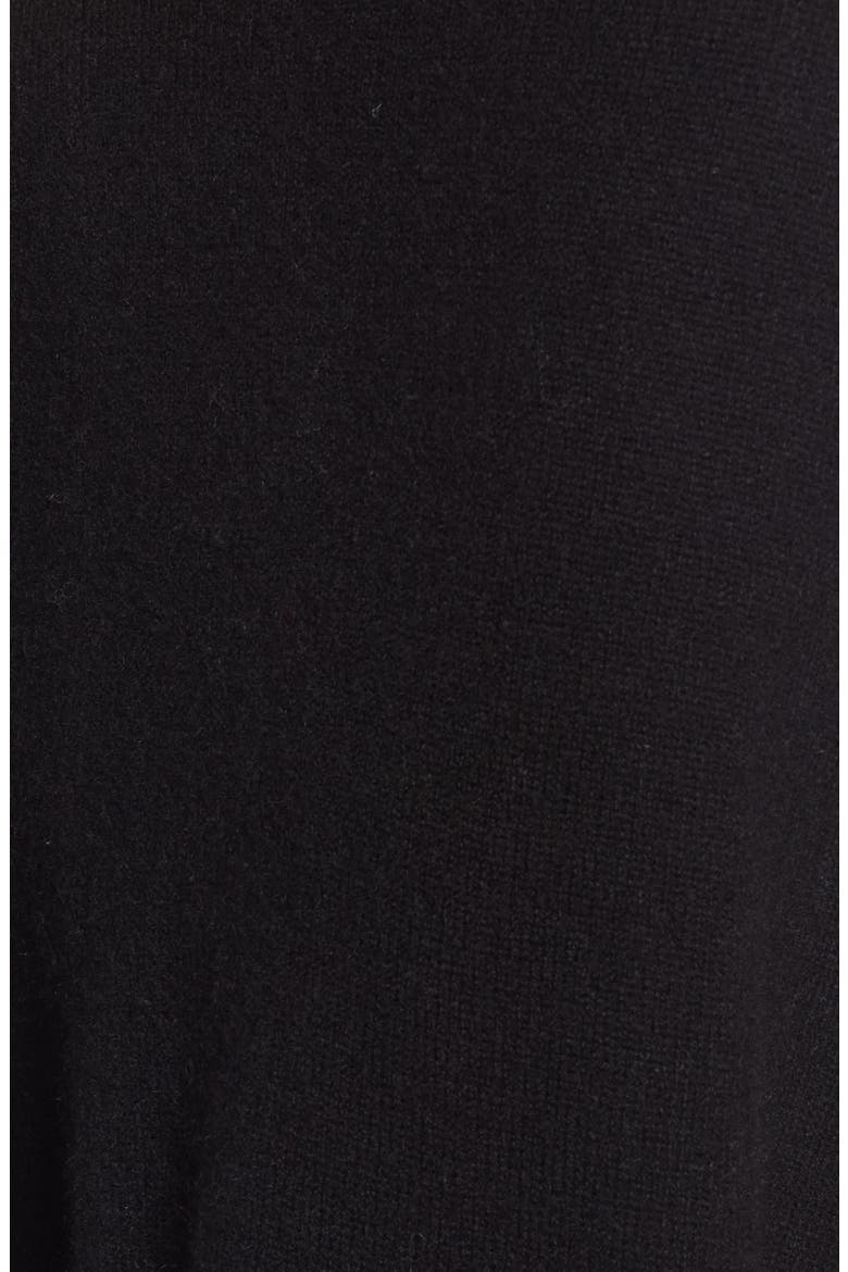 Cashmere Long Drape Front Cardigan, Alternate, color, BLACK