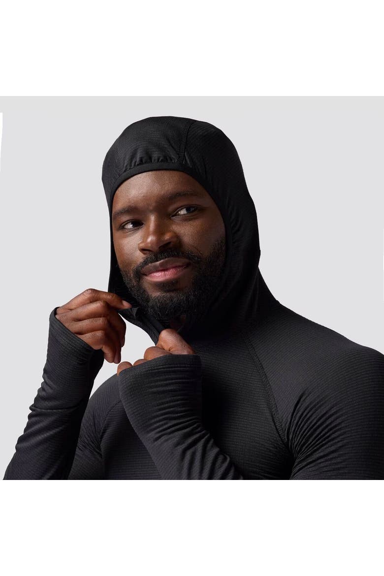 Men's Bga Pines Microgrid Ul Baselayer 1/2-zip Scuba Top, Alternate, color, Black