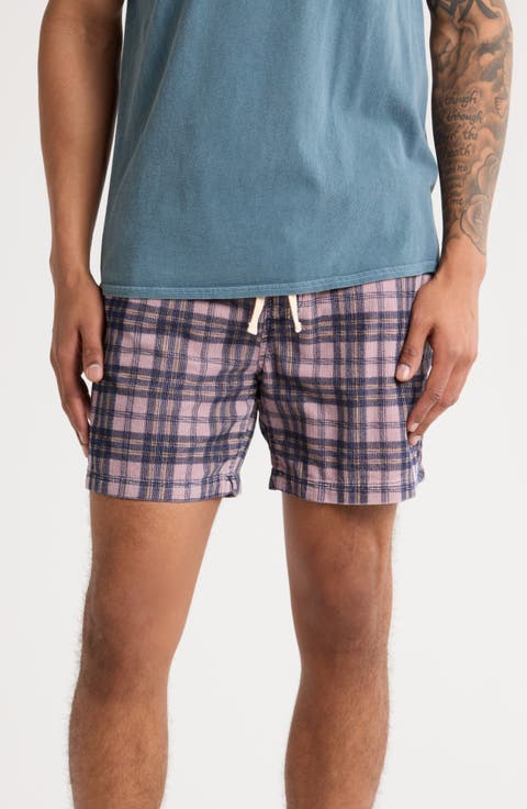 Check Corduroy Shorts