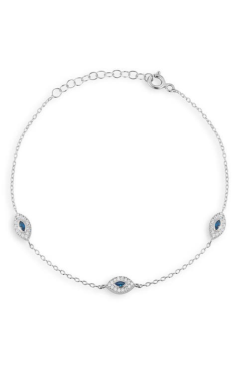 Evil Eye Cubic Zirconia Anklet