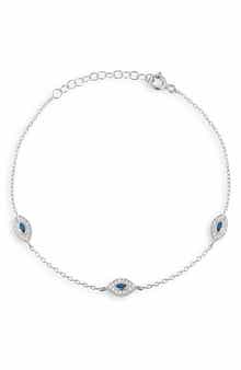 Evil Eye Cubic Zirconia Anklet