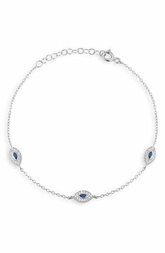 Evil Eye Cubic Zirconia Anklet