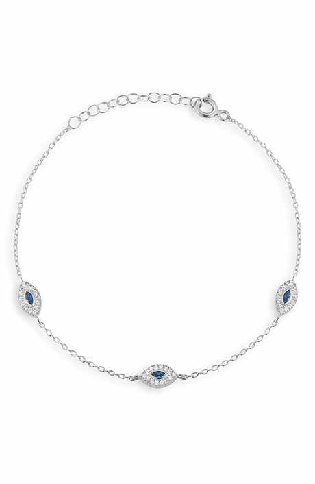 Evil Eye Cubic Zirconia Anklet