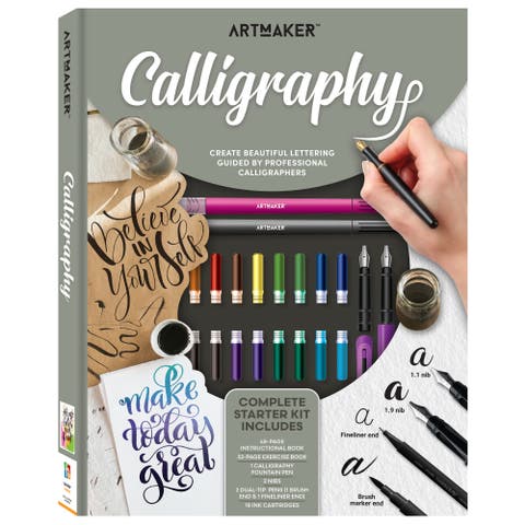 Calligraphy, Complete Starter Kit, Pocket Studio, Instruction Book