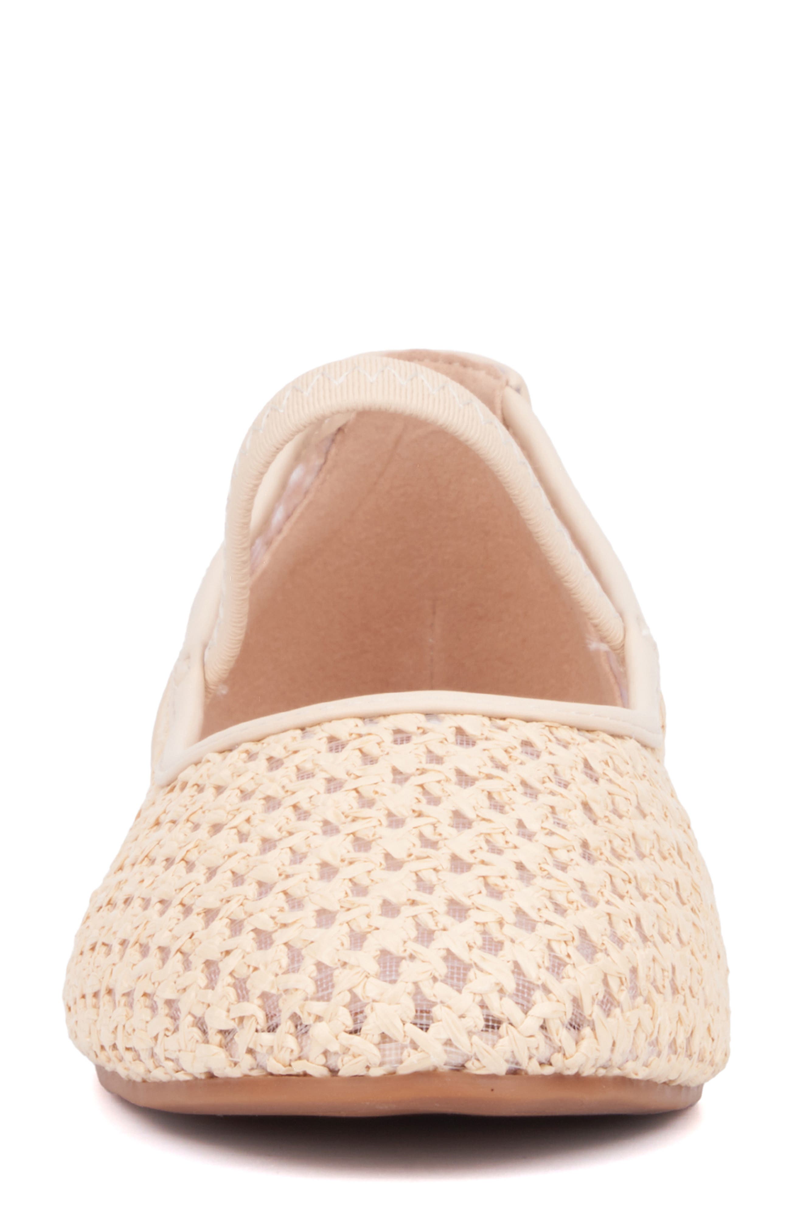 NEW YORK AND COMPANY Lara Woven Ballet Flat, Alternate, color, Natural