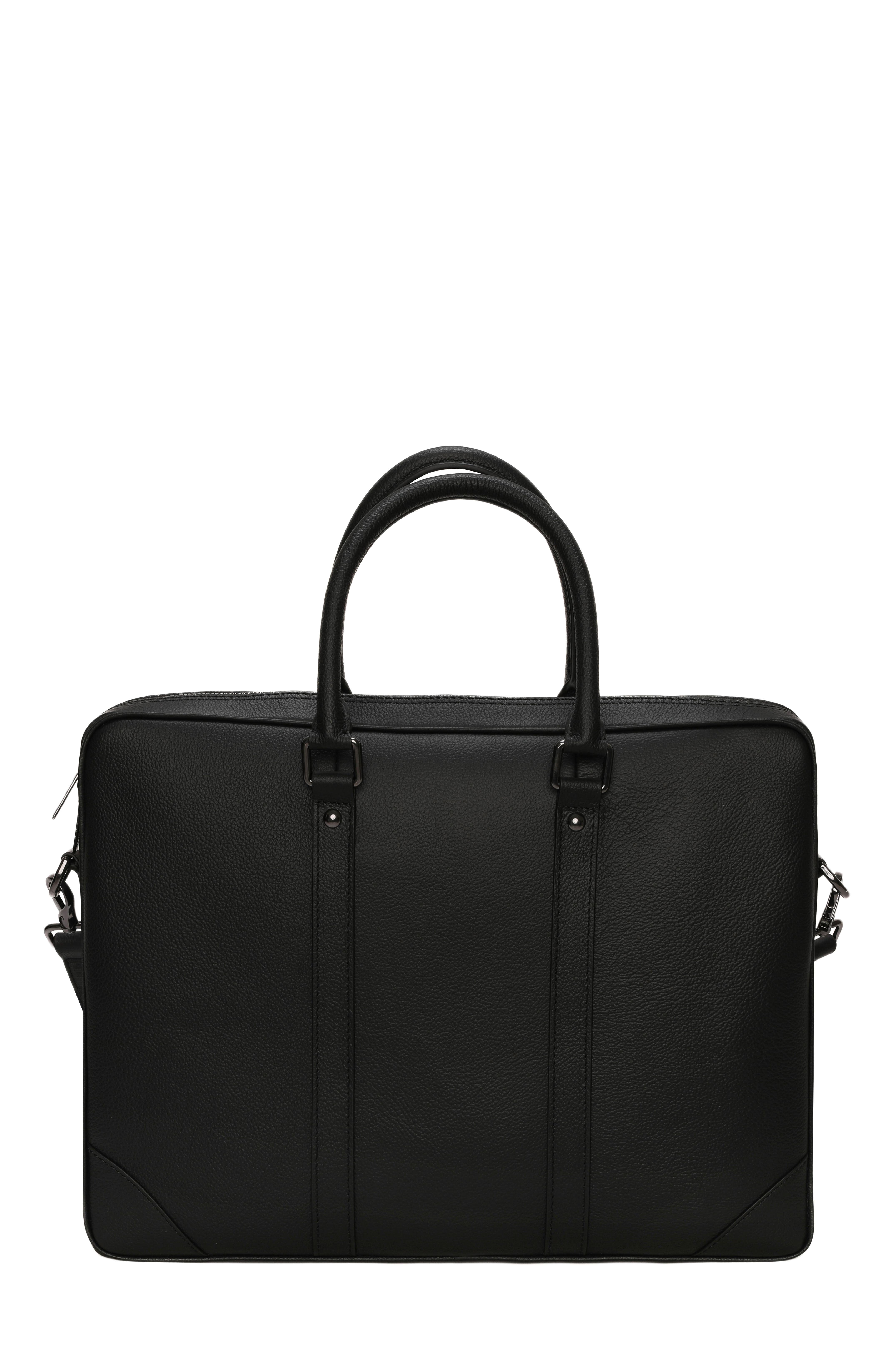 GORSKI Leather Laptop Bag, Alternate, color, Black
