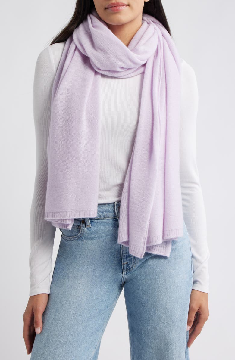 Nordstrom Cashmere Scarf, Main, color, Purple Evening