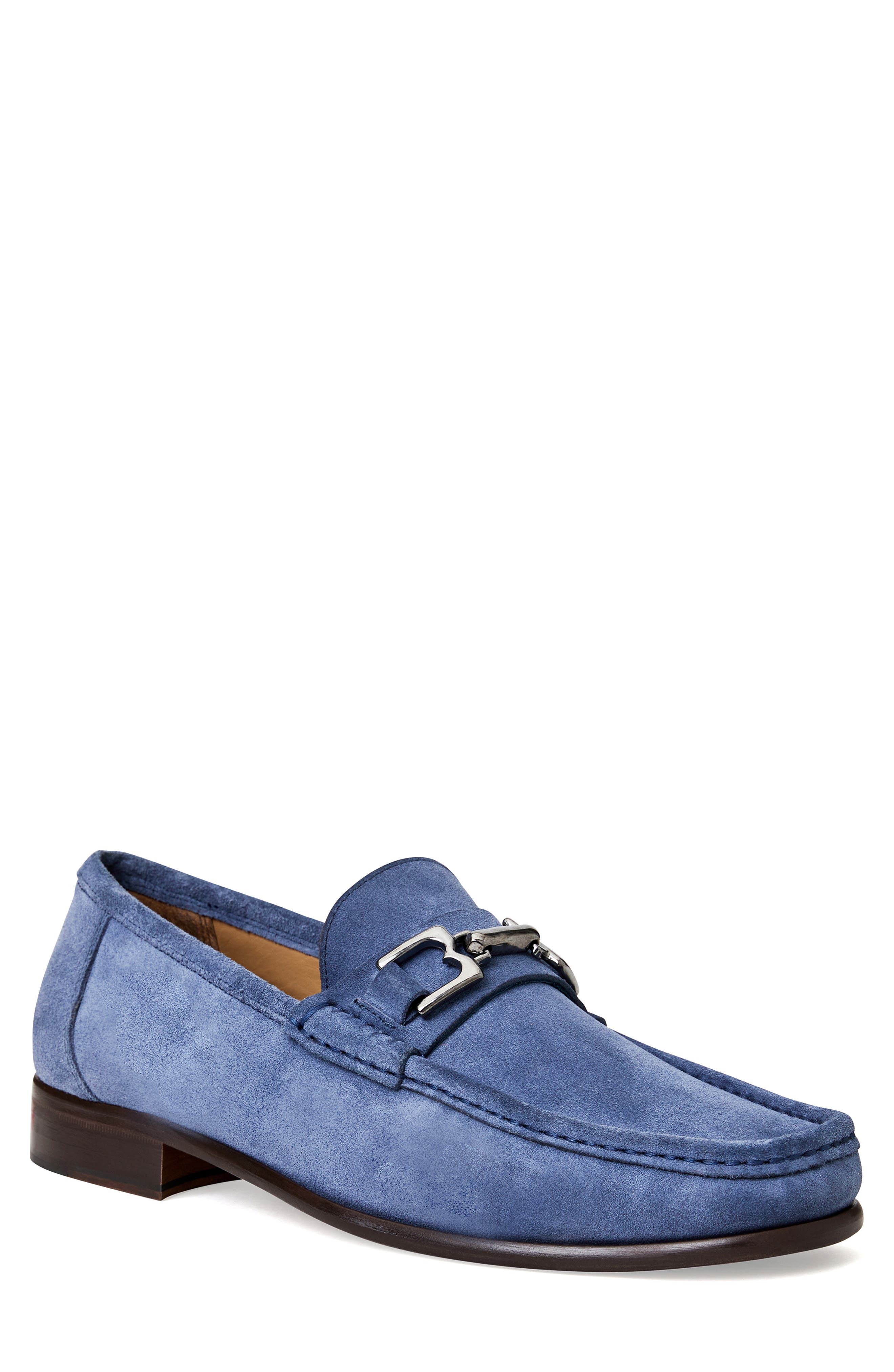 Trieste Bit Loafer, Main, color, LIGHT BLUE SUEDE