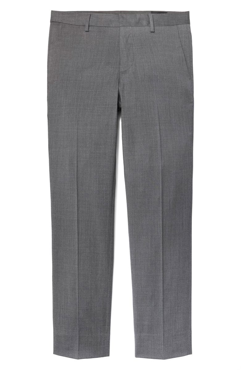 Bonobos Jetsetter Flat Front Stretch Wool Dress Pants, Alternate, color, Grey