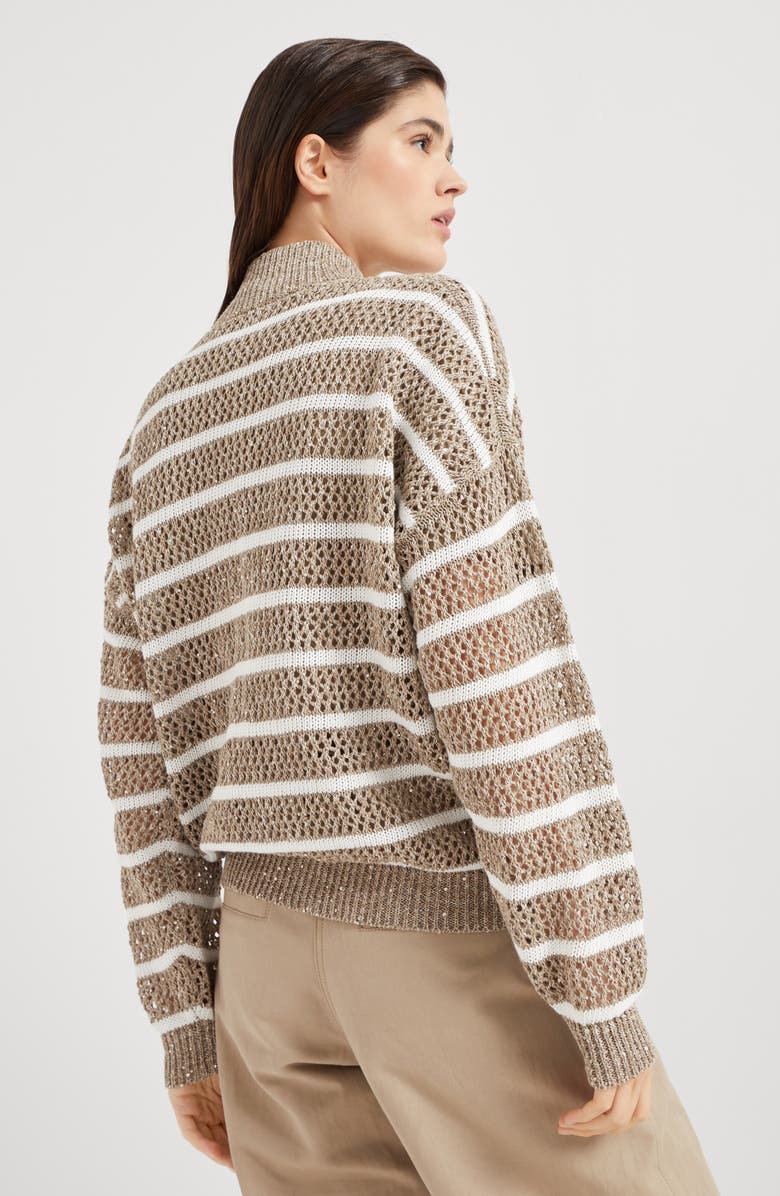 Brunello Cucinelli Dazzling Net cardigan, Alternate, color, 