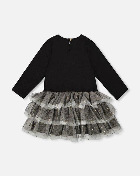 Glittering Mesh Skirt Party Dress (Little Kid & Big Kid)
