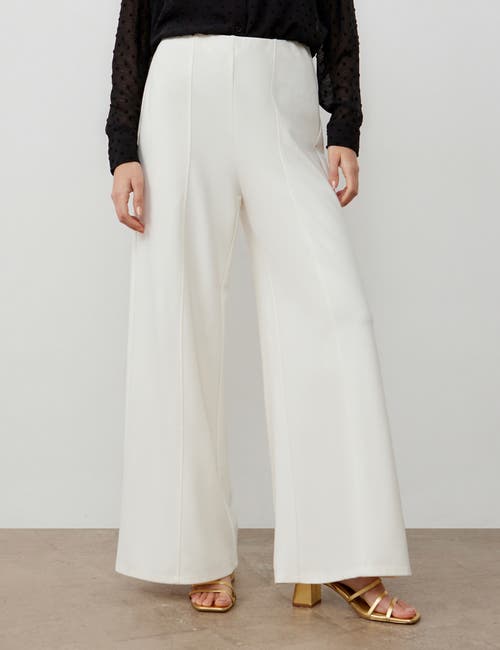 Finery London Matilda Ponte Jersey Trousers In White