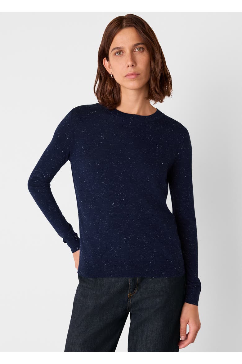 Annie Sparkle Knit Jumper, Main, color, Navy