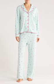Honeydew Quiet Night Long Sleeve Button-Up Top & Pants Pajamas