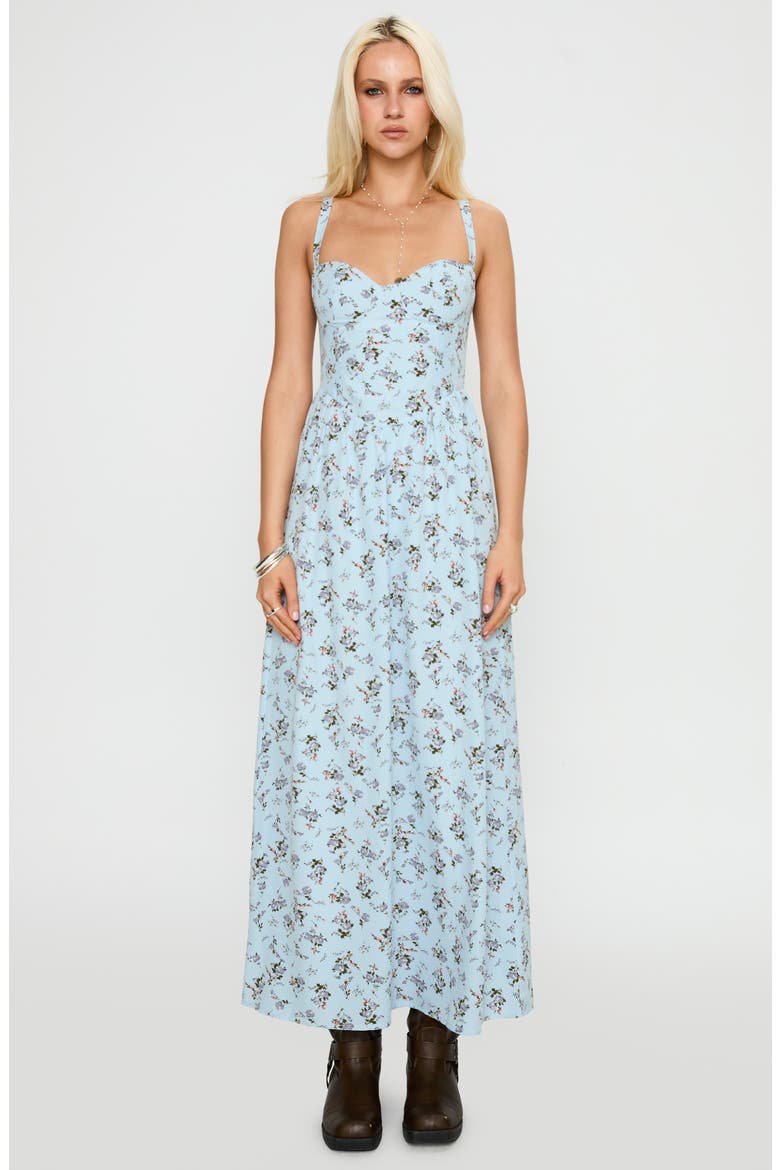 Izebella Flora Sleeveless Maxi Dress, Alternate, color, BLUE FLORAL