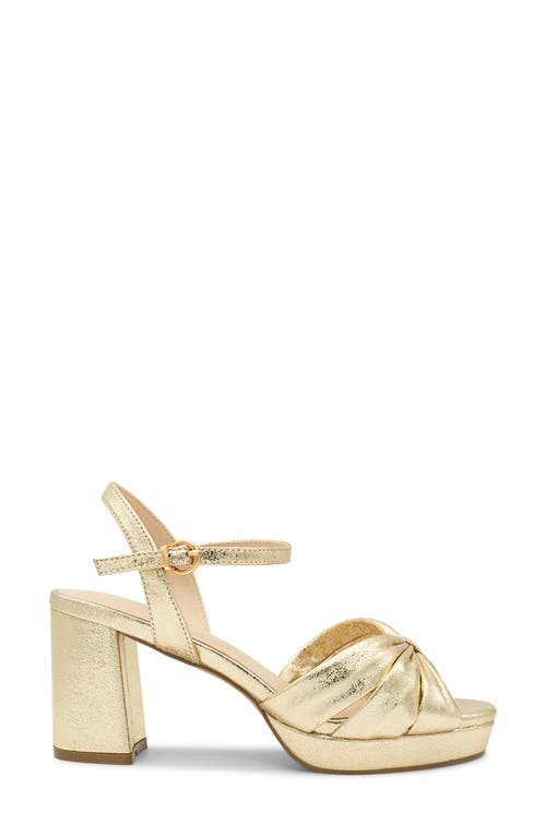 Paradox London Pink Nerita Ankle Strap Platform Sandal In Champagne