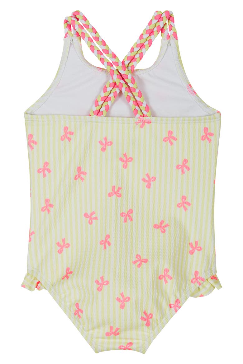 Seersucker One-Piece Swimsuit, Alternate, color, YELLOW