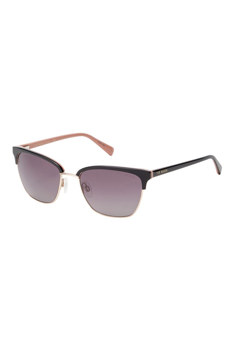 Full Rim Browline Sunglasses, Alternate, color, BLACK