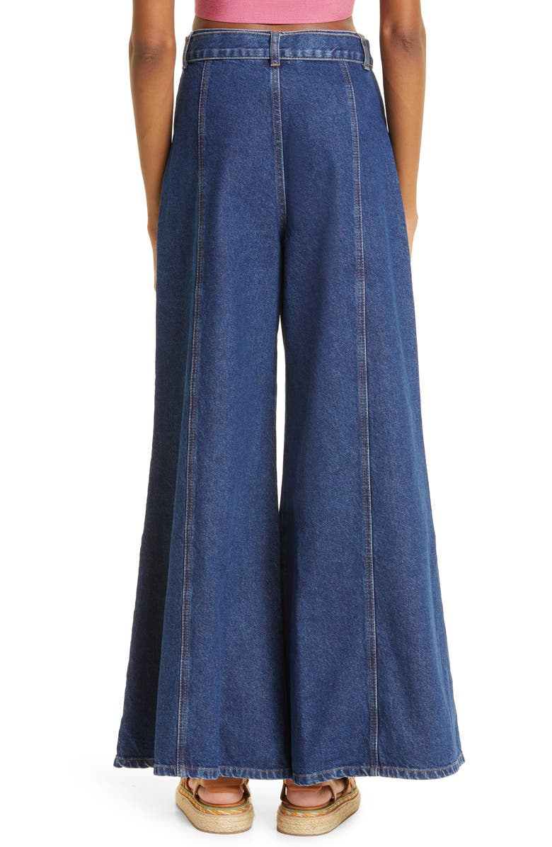 FARM Rio Tie Waist Wide Leg Jeans, Alternate, color,