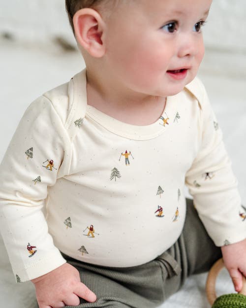 Colored Organics Organic Holiday River Bodysuit In Neutral