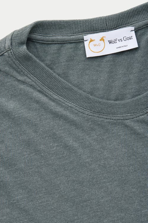 Wolf Vs. Goat (wvg) Light Weight Viscose Sorona Short Sleeve Crew Neck T-shirt In Green