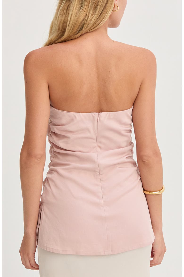 Lyocell Ruched Tube Top, Alternate, color, Light Pink